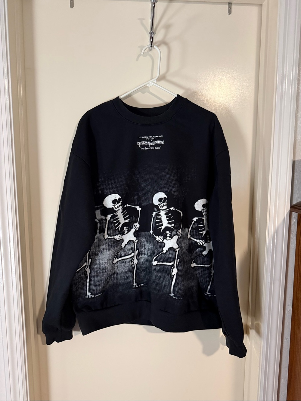 Disney Parks Skeleton Dance Pullover Silly Symphonies Fleece Sweatshirt Adults